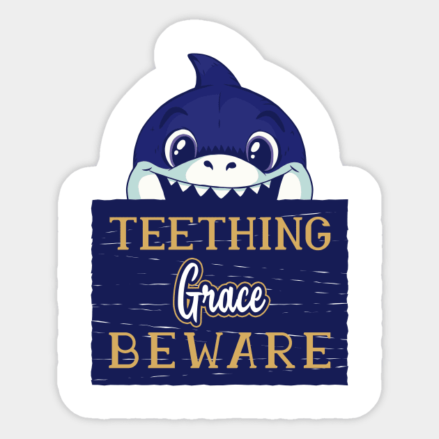 Grace - Funny Kids Shark - Personalized Gift Idea - Bambini Sticker by Bambini